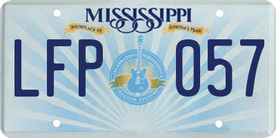 MS license plate LFP057