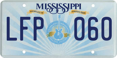 MS license plate LFP060