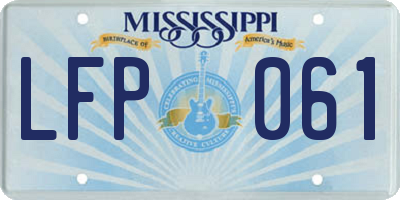 MS license plate LFP061