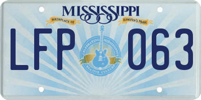 MS license plate LFP063