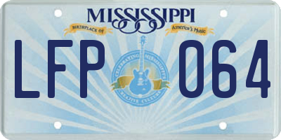 MS license plate LFP064