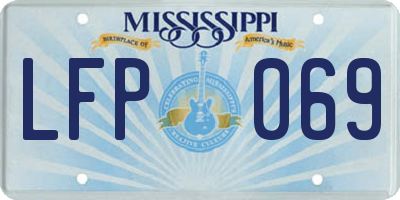 MS license plate LFP069