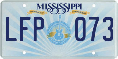 MS license plate LFP073