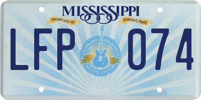 MS license plate LFP074