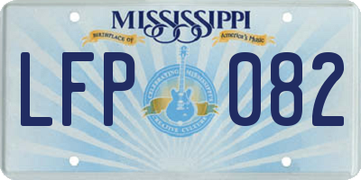 MS license plate LFP082