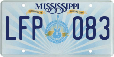 MS license plate LFP083