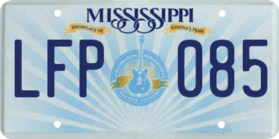 MS license plate LFP085