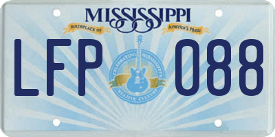 MS license plate LFP088