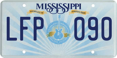MS license plate LFP090