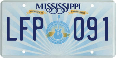 MS license plate LFP091