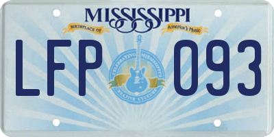 MS license plate LFP093