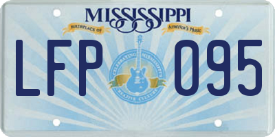 MS license plate LFP095