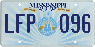 MS license plate LFP096