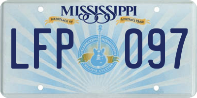 MS license plate LFP097