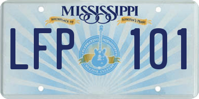 MS license plate LFP101