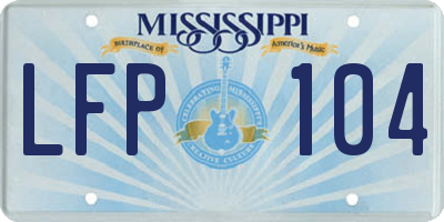 MS license plate LFP104