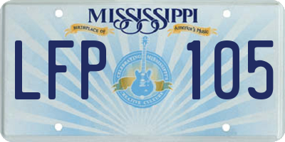 MS license plate LFP105