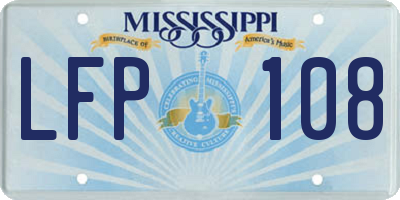 MS license plate LFP108