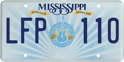 MS license plate LFP110