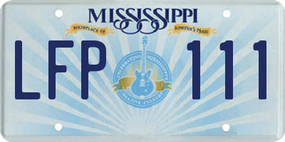 MS license plate LFP111