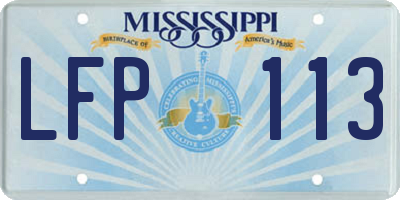 MS license plate LFP113