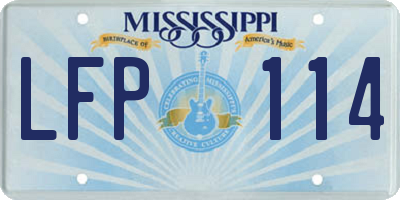 MS license plate LFP114