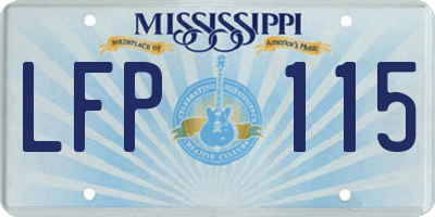 MS license plate LFP115