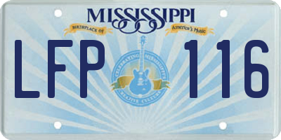 MS license plate LFP116
