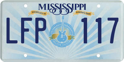 MS license plate LFP117
