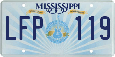 MS license plate LFP119