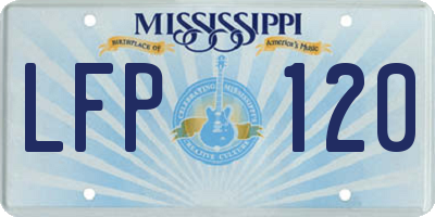 MS license plate LFP120