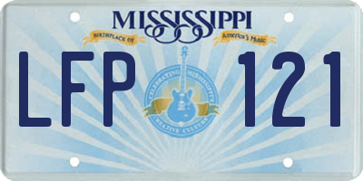 MS license plate LFP121