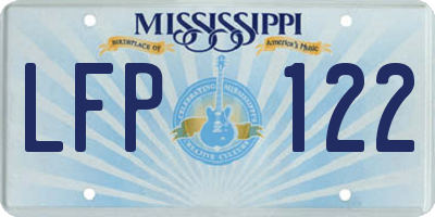 MS license plate LFP122