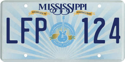 MS license plate LFP124