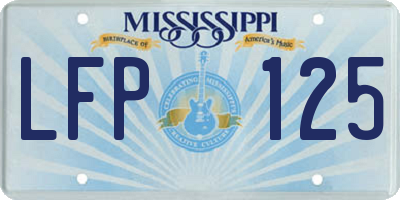 MS license plate LFP125
