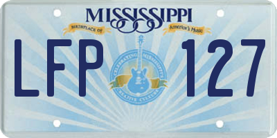 MS license plate LFP127