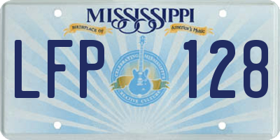 MS license plate LFP128