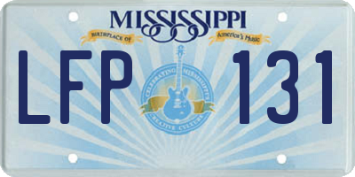 MS license plate LFP131