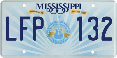 MS license plate LFP132