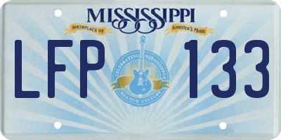 MS license plate LFP133