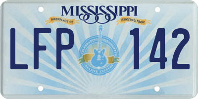 MS license plate LFP142