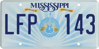 MS license plate LFP143