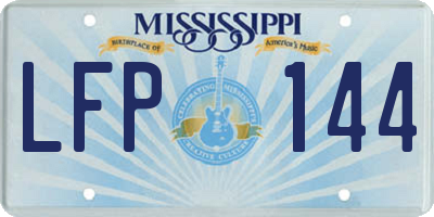 MS license plate LFP144
