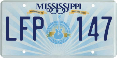 MS license plate LFP147