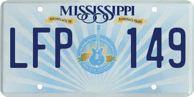 MS license plate LFP149