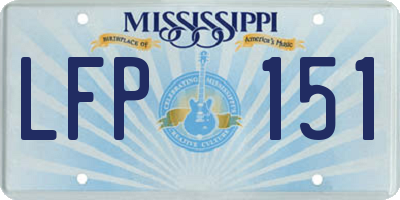 MS license plate LFP151