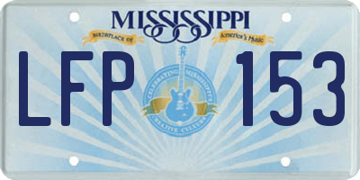 MS license plate LFP153