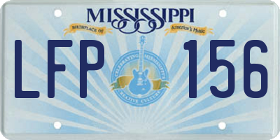 MS license plate LFP156