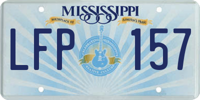 MS license plate LFP157