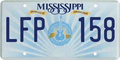 MS license plate LFP158